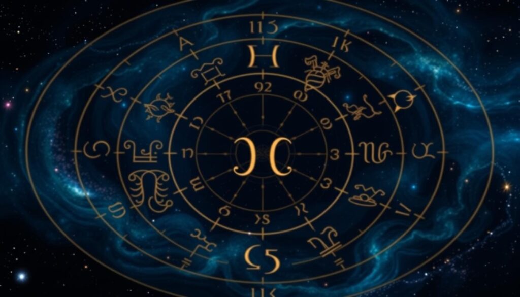 A detailed astrological star map, showcasing the celestial houses and their corresponding zodiac signs. The image should have a dark, cosmic background with swirling galaxies and nebulae, illuminated by a soft, ambient glow. In the foreground, the astrological houses should be depicted as intricate, intertwined symbols, each with its own distinct design and color palette, reflecting the unique qualities and energies of the different areas of life. The middle ground should feature the zodiac signs, represented as elegant, stylized illustrations, strategically positioned within the houses. The composition should evoke a sense of mystery, balance, and the interconnectedness of the astrological universe. A detailed astrological star map, showcasing the celestial houses and their corresponding zodiac signs. The image should have a dark, cosmic background with swirling galaxies and nebulae, illuminated by a soft, ambient glow. In the foreground, the astrological houses should be depicted as intricate, intertwined symbols, each with its own distinct design and color palette, reflecting the unique qualities and energies of the different areas of life. The middle ground should feature the zodiac signs, represented as elegant, stylized illustrations, strategically positioned within the houses. The composition should evoke a sense of mystery, balance, and the interconnectedness of the astrological universe.