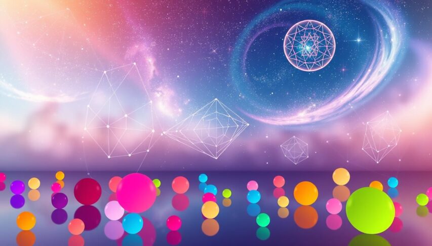 A serene and vibrant composition depicting the fundamentals of color therapy. In the foreground, an array of vibrant, glowing color spheres float in a tranquil, ethereal space. The middle ground features delicate, translucent geometric shapes and patterns, creating a sense of balance and harmony. The background showcases a dreamlike, starry cosmos, with swirling galaxies and celestial bodies, symbolizing the interconnectedness of the universe and the healing power of color. Soft, warm lighting bathes the scene, evoking a calming, restorative atmosphere. The overall composition celebrates the beauty and therapeutic potential of the chromatic spectrum. A serene and vibrant composition depicting the fundamentals of color therapy. In the foreground, an array of vibrant, glowing color spheres float in a tranquil, ethereal space. The middle ground features delicate, translucent geometric shapes and patterns, creating a sense of balance and harmony. The background showcases a dreamlike, starry cosmos, with swirling galaxies and celestial bodies, symbolizing the interconnectedness of the universe and the healing power of color. Soft, warm lighting bathes the scene, evoking a calming, restorative atmosphere. The overall composition celebrates the beauty and therapeutic potential of the chromatic spectrum.