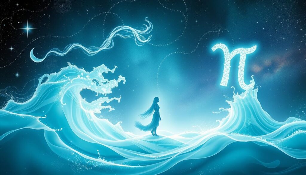 A vibrant, innovative Aquarian personality emerges from the depths of the cosmic canvas. Flowing lines and fluid forms dance across the frame, ebbing and flowing like the waves of the aquamarine ocean. Soft, diffused lighting illuminates the scene, casting a dreamlike, ethereal glow. In the foreground, a figure stands tall, exuding a sense of forward-thinking curiosity and intellectual prowess. Wisps of energy radiate outward, representing the innovative spirit and humanitarian nature inherent to the Aquarian archetype. The background is adorned with celestial motifs - swirling galaxies, shimmering stars, and the ethereal presence of the astrological symbol for Aquarius. This captivating image captures the essence of the Aquarian personality - progressive, visionary, and attuned to the rhythms of the universe. A vibrant, innovative Aquarian personality emerges from the depths of the cosmic canvas. Flowing lines and fluid forms dance across the frame, ebbing and flowing like the waves of the aquamarine ocean. Soft, diffused lighting illuminates the scene, casting a dreamlike, ethereal glow. In the foreground, a figure stands tall, exuding a sense of forward-thinking curiosity and intellectual prowess. Wisps of energy radiate outward, representing the innovative spirit and humanitarian nature inherent to the Aquarian archetype. The background is adorned with celestial motifs - swirling galaxies, shimmering stars, and the ethereal presence of the astrological symbol for Aquarius. This captivating image captures the essence of the Aquarian personality - progressive, visionary, and attuned to the rhythms of the universe.
