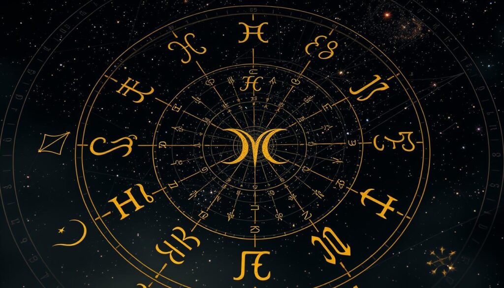 Ascendente astrológico celestial, um mapa estelar intrincado revelando a constelação dos signos zodiacais. Retratar com uma iluminação suave e difusa, criando um ambiente misterioso e contemplativo. Exibir os símbolos astrológicos clássicos flutuando em um fundo escuro, evocando a vastidão e a profundidade do cosmos. Usar uma perspectiva ampla e envolvente, capturando a essência do conceito de ascendente no mapa astral. Incorporar cores ricas e vibrantes, refletindo a beleza e a complexidade desta representação astrológica. Ascendente astrológico celestial, um mapa estelar intrincado revelando a constelação dos signos zodiacais. Retratar com uma iluminação suave e difusa, criando um ambiente misterioso e contemplativo. Exibir os símbolos astrológicos clássicos flutuando em um fundo escuro, evocando a vastidão e a profundidade do cosmos. Usar uma perspectiva ampla e envolvente, capturando a essência do conceito de ascendente no mapa astral. Incorporar cores ricas e vibrantes, refletindo a beleza e a complexidade desta representação astrológica.