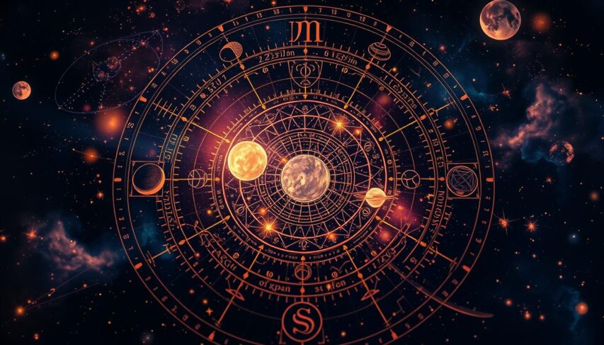 Detailed astrological star chart depicted in a mystical and ethereal style. Luminous celestial bodies and cosmic patterns fill the frame, bathed in a soft, ambient glow. Planets, constellations, and zodiac symbols rendered in a blend of intricate linework and lush, jewel-toned hues. The composition has a sense of depth, with deeper layers of swirling galaxies and nebulae in the background. Overall, the image conveys a profound, meditative vibe, evoking the infinite mysteries of the universe and the profound insights contained within an astrological birth chart. Detailed astrological star chart depicted in a mystical and ethereal style. Luminous celestial bodies and cosmic patterns fill the frame, bathed in a soft, ambient glow. Planets, constellations, and zodiac symbols rendered in a blend of intricate linework and lush, jewel-toned hues. The composition has a sense of depth, with deeper layers of swirling galaxies and nebulae in the background. Overall, the image conveys a profound, meditative vibe, evoking the infinite mysteries of the universe and the profound insights contained within an astrological birth chart.