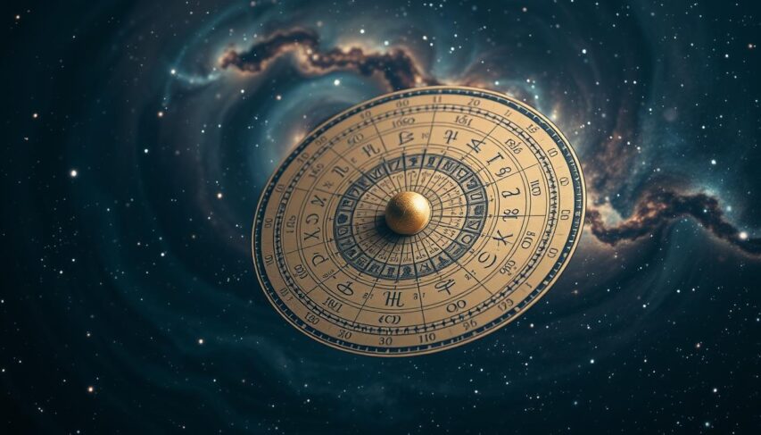 Elegant astrological chart floating in the celestial expanse, intricate zodiac symbols and planetary orbs radiating against a swirling galaxy backdrop. Soft, diffused lighting illuminates the complex layers, conveying a sense of mysticism and wonder. The chart's design is balanced and harmonious, subtly hinting at the interconnectedness of the cosmos. An immersive, dreamlike atmosphere that captures the essence of astrology and the personal journey of self-discovery through one's natal chart. Elegant astrological chart floating in the celestial expanse, intricate zodiac symbols and planetary orbs radiating against a swirling galaxy backdrop. Soft, diffused lighting illuminates the complex layers, conveying a sense of mysticism and wonder. The chart's design is balanced and harmonious, subtly hinting at the interconnectedness of the cosmos. An immersive, dreamlike atmosphere that captures the essence of astrology and the personal journey of self-discovery through one's natal chart.