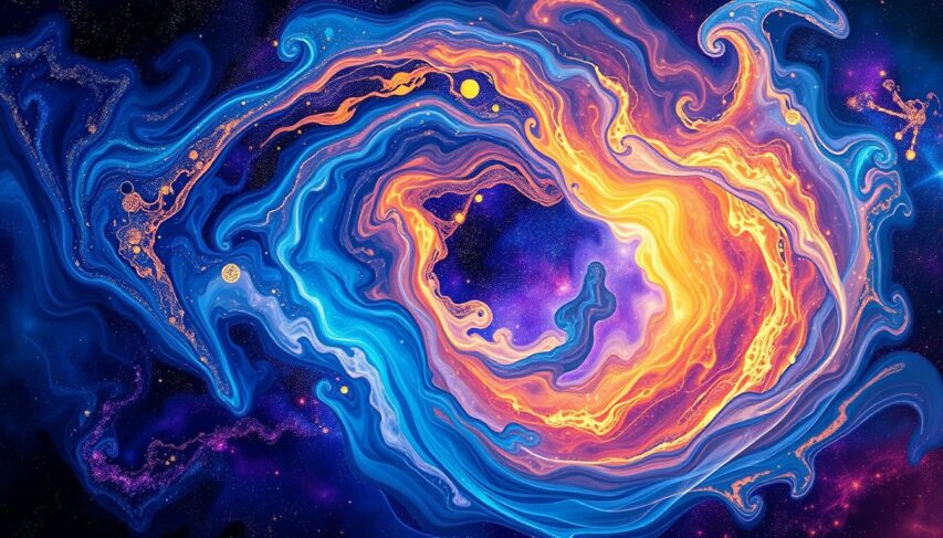 Flowing celestial energies, where the boundaries of zodiac signs intertwine, creating a captivating transition. Lush, cosmic landscapes with vibrant hues of blues, purples, and golds, illuminated by a soft, ethereal light. Swirling, ethereal forms symbolic of the astrological cusp, blending the distinct characteristics of neighboring signs. Intricate, mesmerizing patterns that evoke a sense of mysticism and the interconnectedness of the heavens. Detailed, high-resolution, photorealistic, digital art. Flowing celestial energies, where the boundaries of zodiac signs intertwine, creating a captivating transition. Lush, cosmic landscapes with vibrant hues of blues, purples, and golds, illuminated by a soft, ethereal light. Swirling, ethereal forms symbolic of the astrological cusp, blending the distinct characteristics of neighboring signs. Intricate, mesmerizing patterns that evoke a sense of mysticism and the interconnectedness of the heavens. Detailed, high-resolution, photorealistic, digital art.